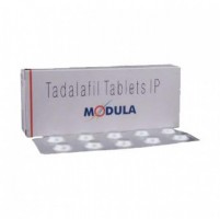 A box and a strip of generic Tadalafil 5mg Tablet