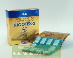 A box and a blister of Nicorette Gum Fresh Mint 2gm - Nicotine
