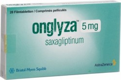 Box of generic Saxagliptin 5 mg  Tablets