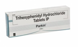 A box of Trihexyphenidyl 2mg Generic Tablets