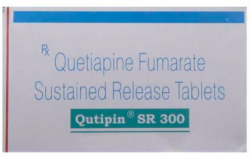 A box of Quetiapine XR 300mg Generic Tablets