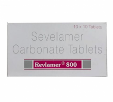 A box of Sevelamer 800mg Generic Tablets