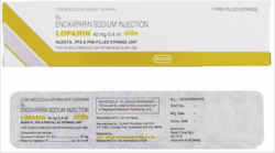 Front and Back side of Enoxaparin 40mg/0.4mL Injection Box 
