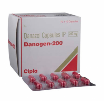 A box of generic Danazol 200mg capsule
