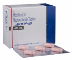 Box and strip pack of generic moxifloxacin 400mg tablets