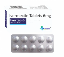 A box and a strip of generic Ivermectin 6mg Tablet