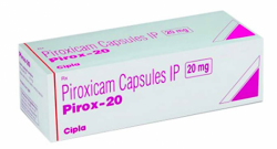 A box of Piroxicam 20mg Generic Capsules
