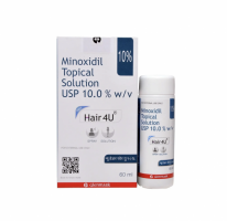 A box and a bottle of Minoxidil (10 % )  60ml 