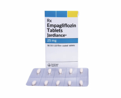 Box and a blister of 25mg Empagliflozin tablets