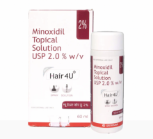 A box and bottle of Minoxidil (2 % ) + Aminexil (1.5 % ) 60ml Generic Bottle