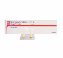 A box pack of generic Secnidazole 1000mg Tablet