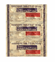 A box and a blister of generic Zantac 150mg tablet - ranitidine hydrochloride