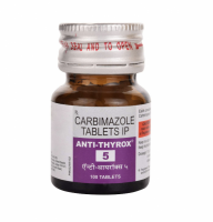 A bottle of generic Carbimazole 5mg Tablet