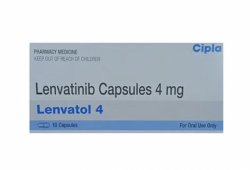 A box of Lenvatinib 4mg capsules