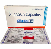 A box and a blister of Silodosin 4mg Generic Capsules