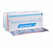 A box and a strip of Risperidone 2mg Generic Tablets