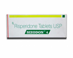 A box of Risperidone 4mg Generic Tablets