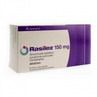 Box of generic Aliskiren 150mg tablets