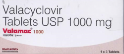 A box pack of Valtrex 1000mg  Tablets - Valacyclovir Hydrochloride