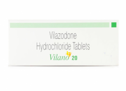 A box of Vilazodone 20mg Generic Tablets