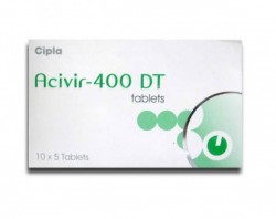 A box of acivir 400 DT tablets