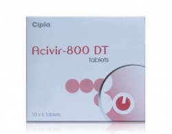A box of ACIVIR 800 DT tablets