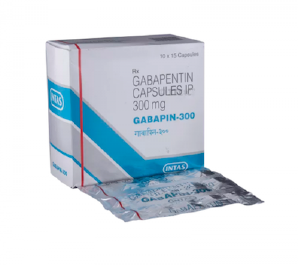 Box and blister strip of generic Gabapentin 300mg capsule