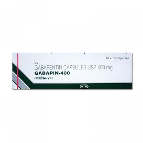 Box of generic Gabapentin 400mg capsule