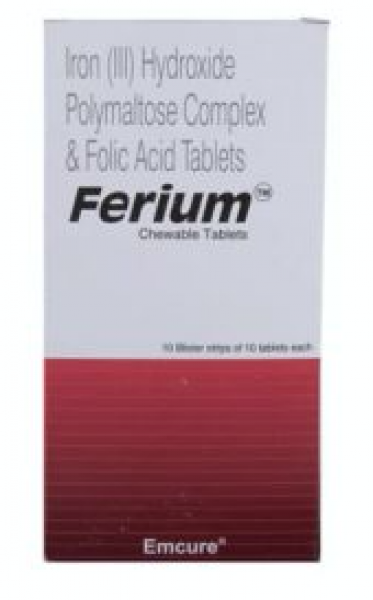 Elemental Iron 100 mg and Folic Acid 350 mcg Chewable Generic Tablet