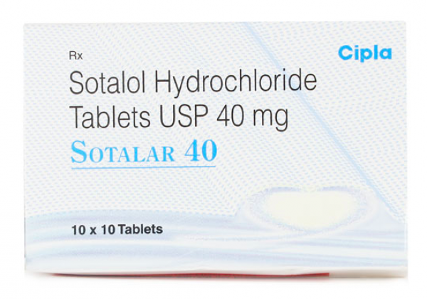A box of generic Sotalol 40 mg Tablet