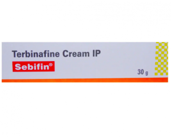 Tube and box of generic terbinafine 1 % cream