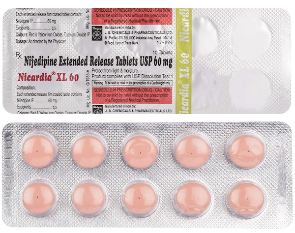 Procardia XL 60mg Generic Tablet