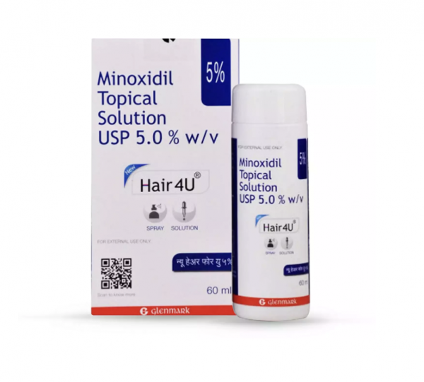 A box and a bottle of Rogaine 5 Percent 60ml Generic Solution - Minoxidil