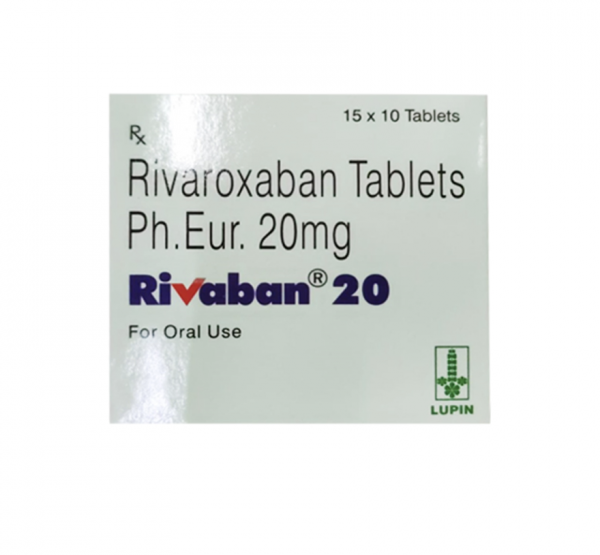 A box of Generic Xarelto 20mg tablets