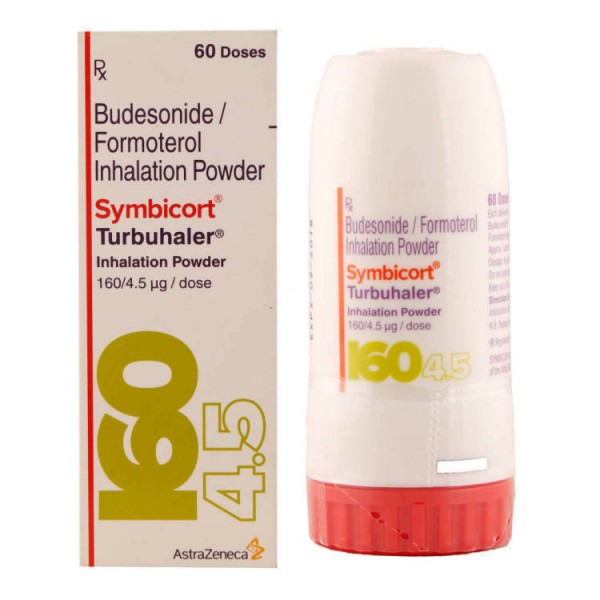 Box and bottle of generic budesonide , formoterol fumarate Turbuhaler 160/4.5mcg