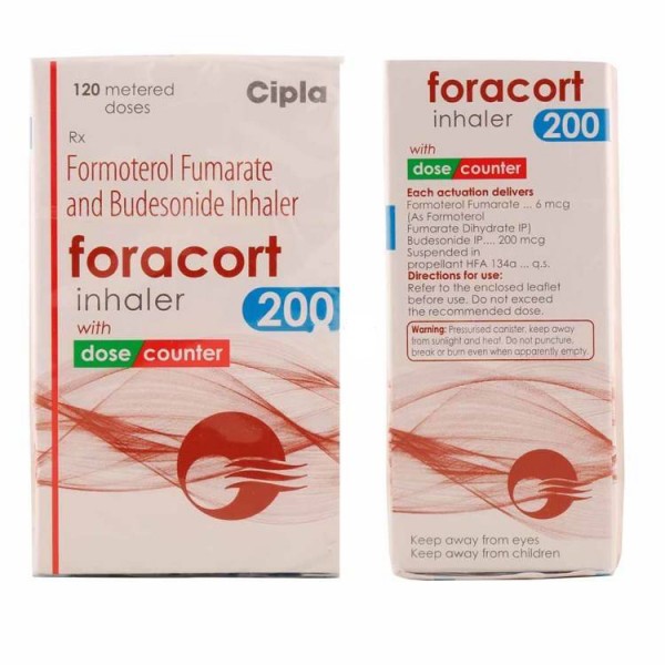 Box of generic budesonide 200mcg, formoterol fumarate 6mcg