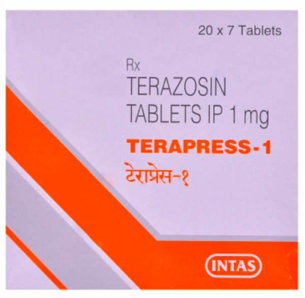 A box of Terazosin 1mg Generic Tablets