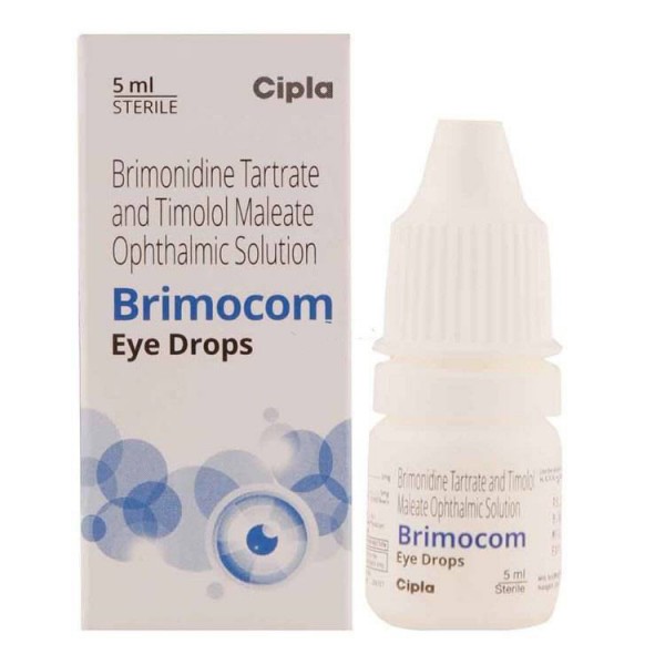 A box and a eye drop bottle of generic brimonidine and timolol maleate ophthalmic solution