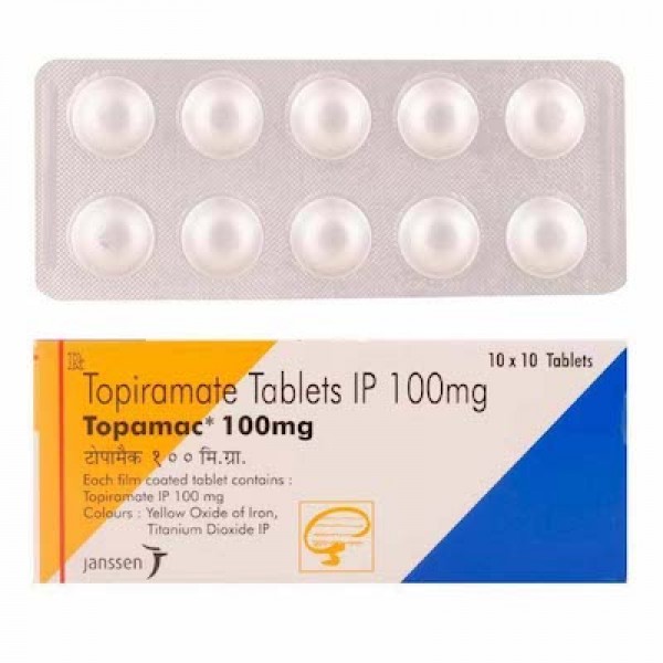 Box and blister strip of generic Topiramate 50mg tablets