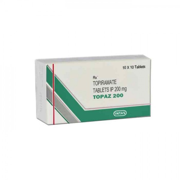 Box of generic Topiramate 200mg tablets