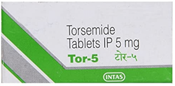 A box of Torsemide 5mg Generic Tablets