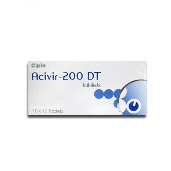A box of generic acyclovir 200mg tablets